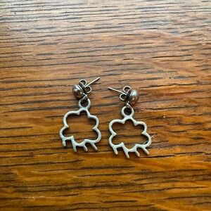 Silver-Tone Cloud Earrings